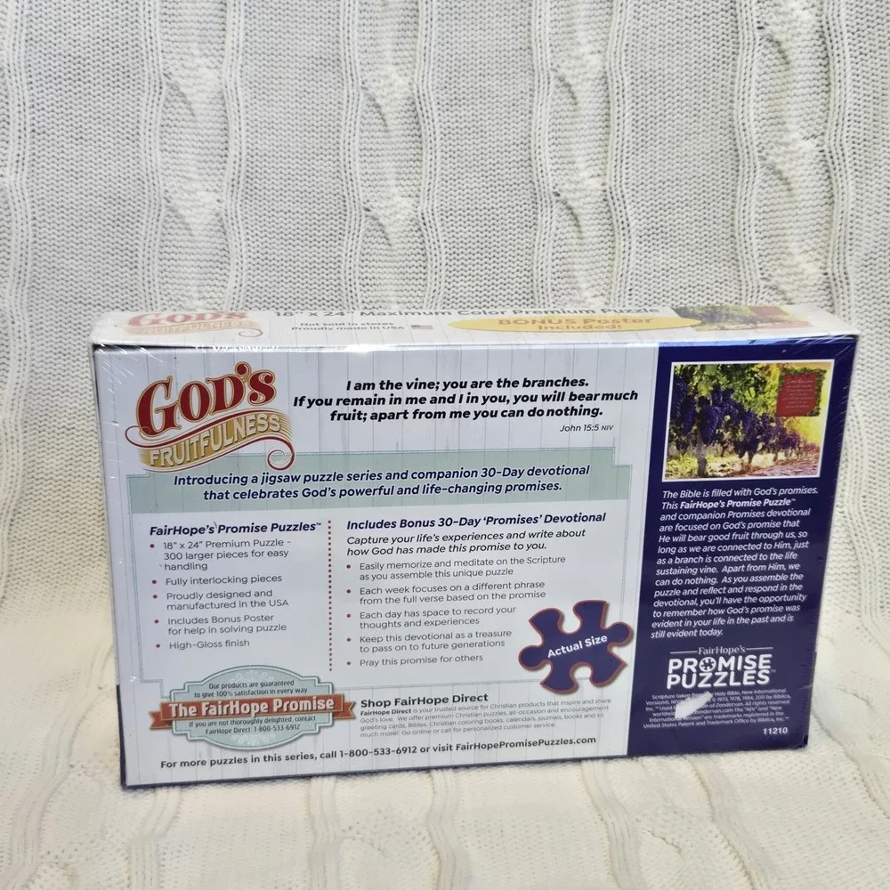 SEALED NEW Gods Fruitfulness‎ JIGSAW PUZZLE 300 LARGE Pc. Bonus Poster 18